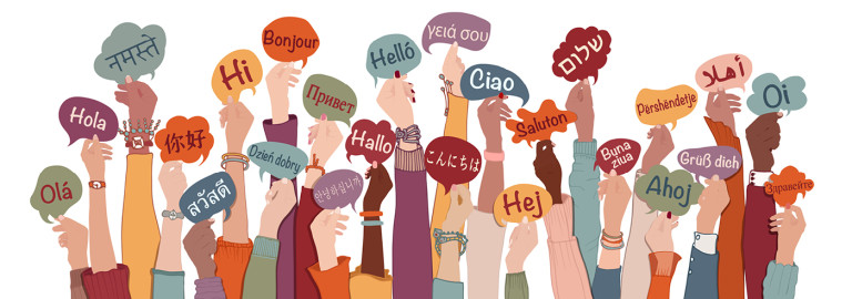 Willkommen in verschiedenen Sprachen