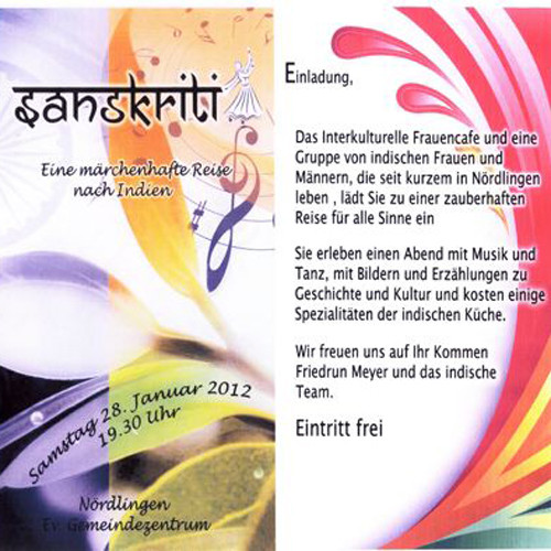 Plakat Indischer Abend